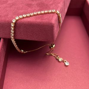 NEW Gold Ankle Bracelet Made With Swarovski Crystals